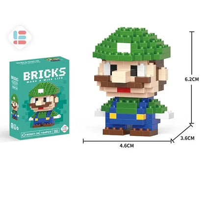 Stitch, Sanrio, and Mickey Mouse Cartoon Dolls - Micro-Particle Building Block Toys Compatible with Children's Gifts