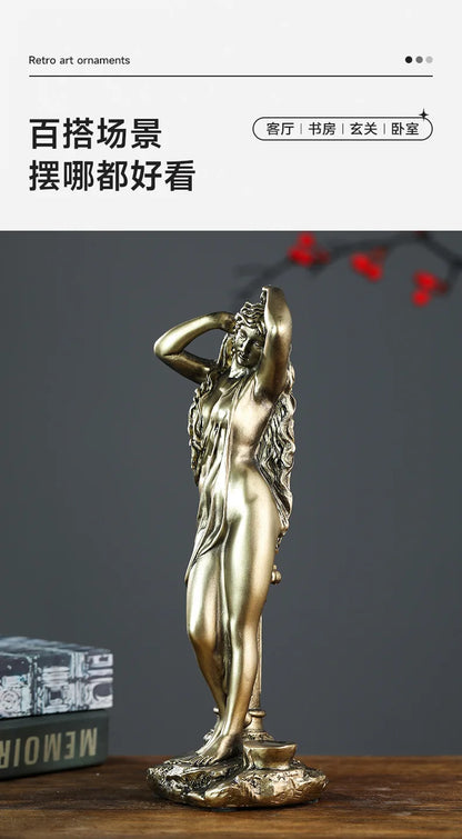 Resin Venus Statue — Greek Mythology Aphrodite Figurine for Nordic Home Decor & Art Room Display