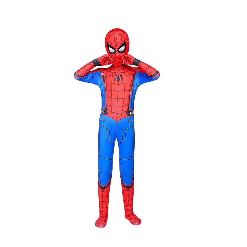 Adult Spiderman Cosplay Costume – Superhero Zentai Jumpsuit with Headgear for Men & Women, Halloween & Carnival Outfit