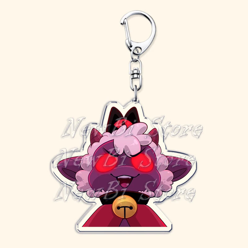 Funny Dark Video Game Sheep Keychain – Cute Lamb & Goat Bag Accessory Gamer Gift