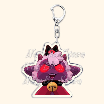 Funny Dark Video Game Sheep Keychain – Cute Lamb & Goat Bag Accessory Gamer Gift
