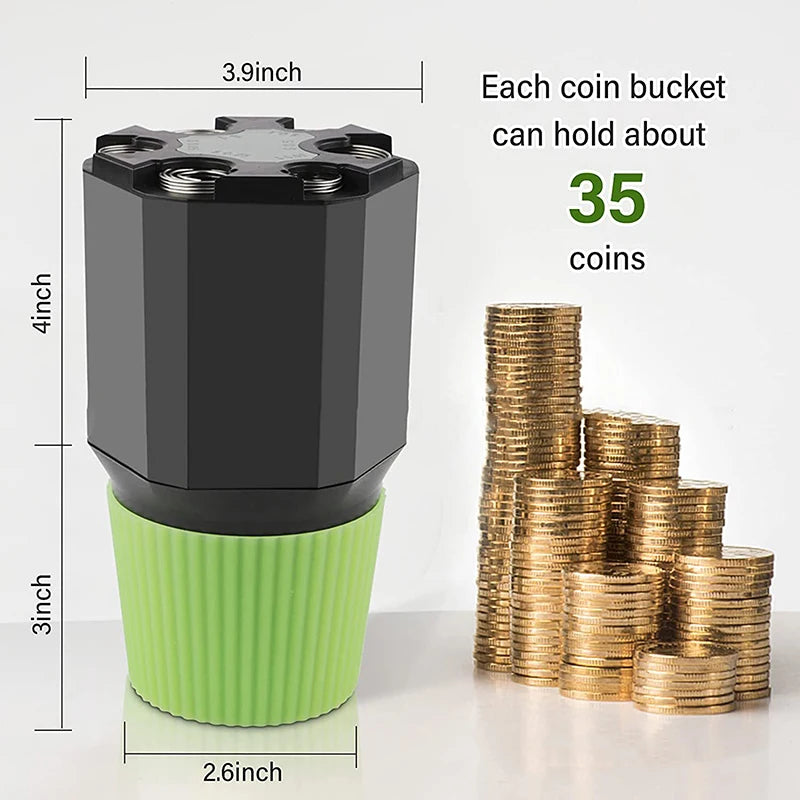 Car Piggy Bank – Large Capacity Plastic Coin Storage Box, Euro & Dollar Organizer, Kids Toy Gift Wallet