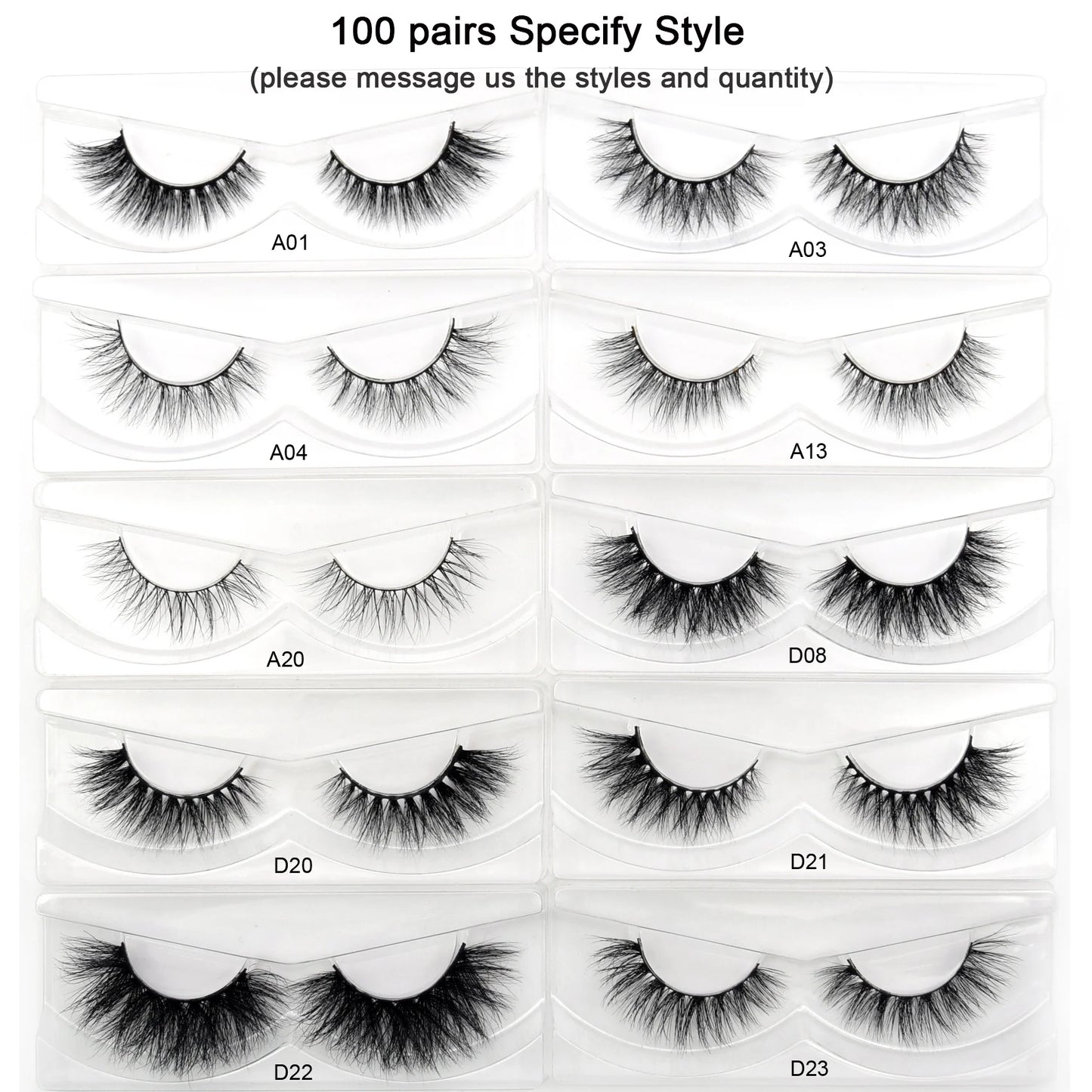 Visofree 3D Mink Eyelashes – 30/40/100 Pairs Handmade Full Strip Lashes with Tray, Cruelty-Free False Lashes for Makeup
