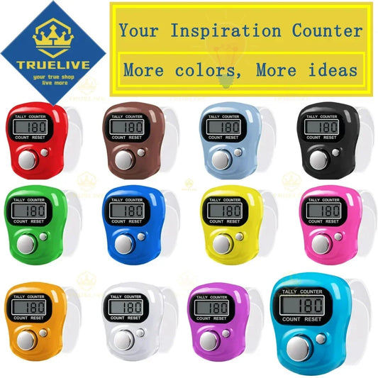 1/3/5PCS Mini Digital Finger Counter – Electronic Tally Clicker Ring for Knitting, Rows, Stroke & More
