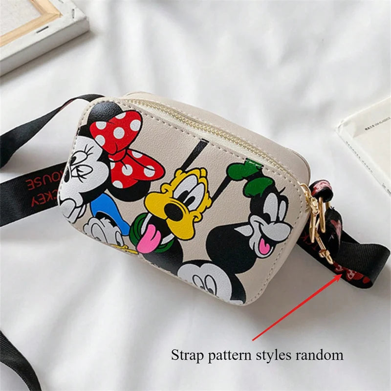 Cute Disney Minnie & Pluto Shoulder Bag – Bow Accent Cartoon Messenger Tote with Playful Pup Design Fashion Handbag for Women & Girls