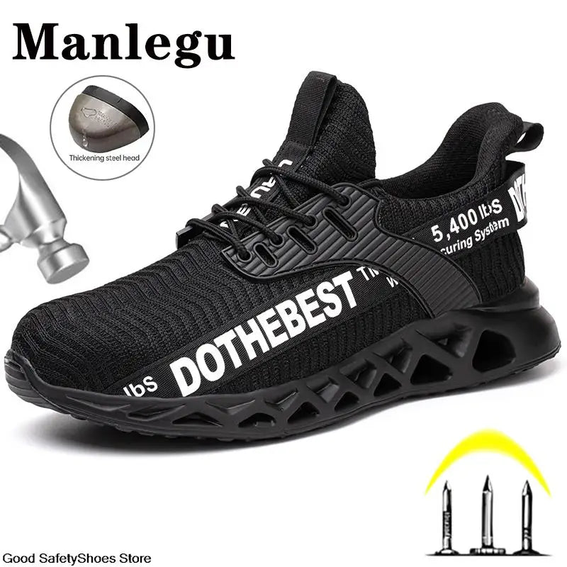 Steel Toe Safety Shoes for Men & Women – Lightweight Puncture-Proof Work Sneakers, Unisex Construction Boots