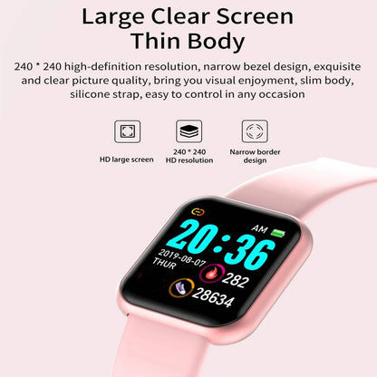 Smartwatch Fashion Sports Bracelet for Women & Men, Multi-Function USB Charging, Compatible with Xiaomi & Huawei