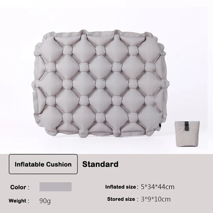 Inflatable Seat Cushion Portable Lightweight Air Sitting Pad Water & Moisture Resistant Camping Chair Mat for Outdoor Travel & Hiking Comfort Seat Pad