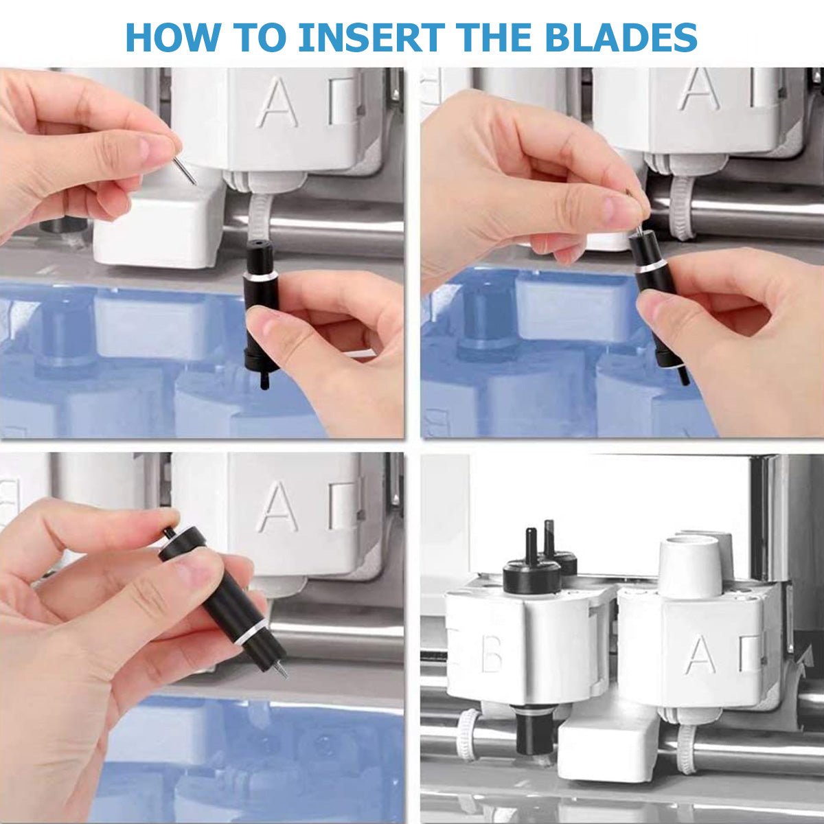Replacement Cutting Blades for Cricut Maker & Explore Series – 30°/45°/60° Plotter Blades with Sturdy Housing