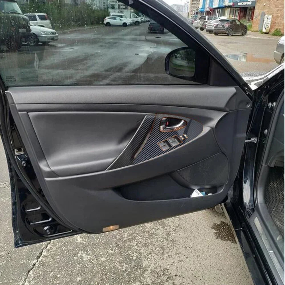 Toyota Camry Aurion XV40 2007-2011 Center Console Trim Decals - Carbon Fiber Interior Molding Sticker Set