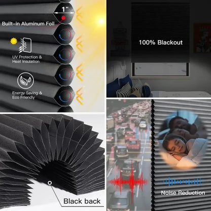 Energy-Saving Motorized Honeycomb Blinds – 100% Blackout, Alexa-Compatible, Hot-Selling in Australia & America