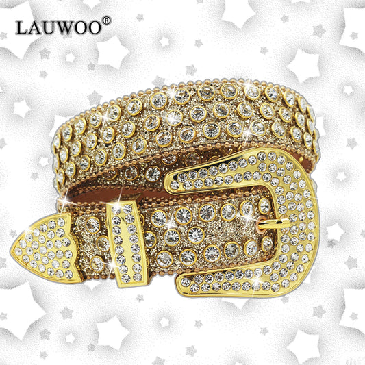 Luxury Rhinestone Belt – Diamond Crystal Studded Fashion Pin Buckle Belt for Women, Stylish Jeans Decoration