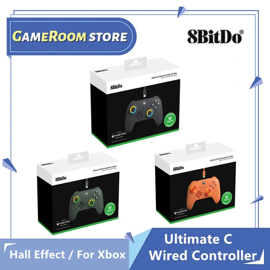 8BitDo Ultimate C Wired USB Gamepad with Hall Effect Joysticks for Xbox Series X/S, Xbox One, PC Windows 10/11