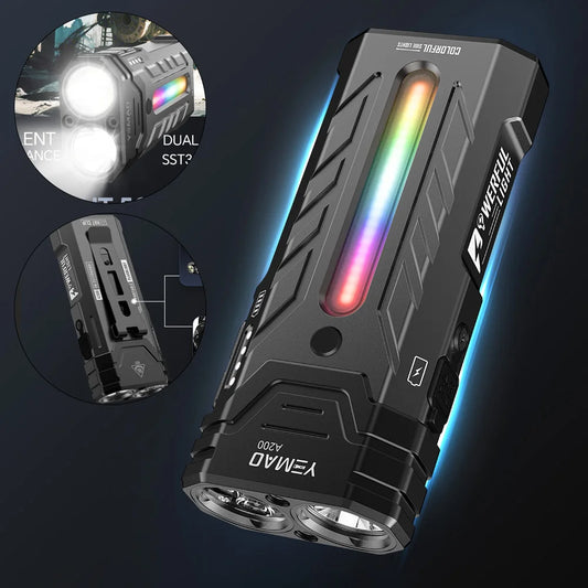 5200LMS Multi-Functional Portable LED Flashlight – Magnetic Torch for Hiking, Camping & Outdoor Adventures