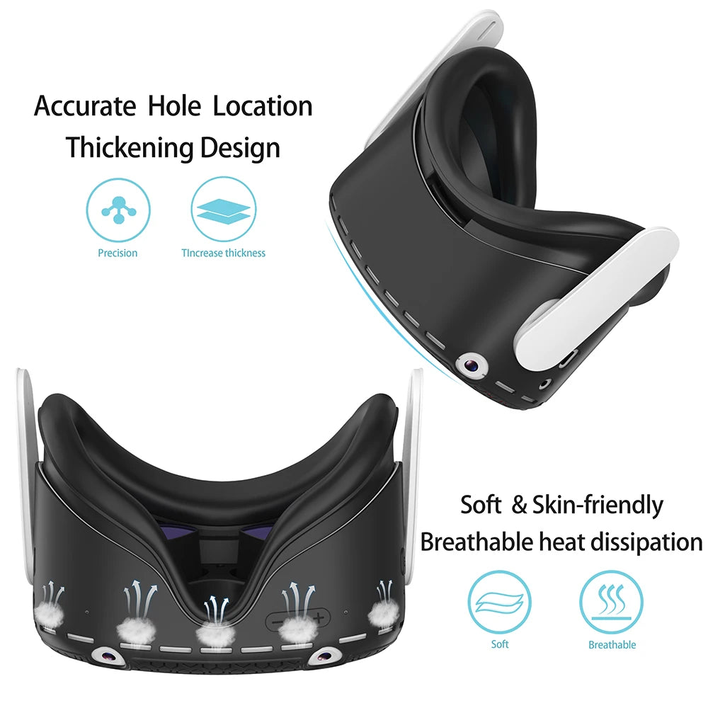 Silicone VR Protective Cover - Full Protection Shell Case Compatible with Quest 2 Accessories