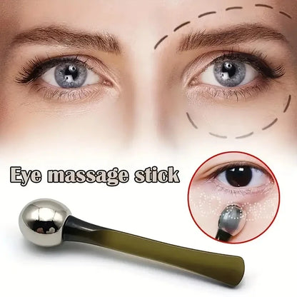 Gold Eye Roller Massage Stick - Eye Cream Applicator & Facial Skincare Spatula for Wrinkle Care