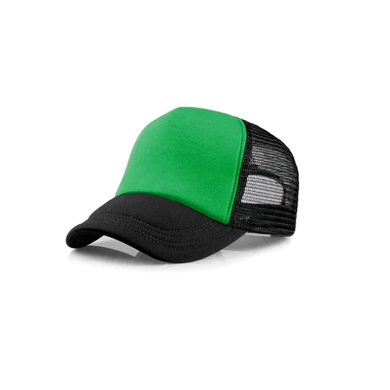 Custom Logo Trucker Hat - Adjustable Polyester Mesh Baseball Cap for Men & Women