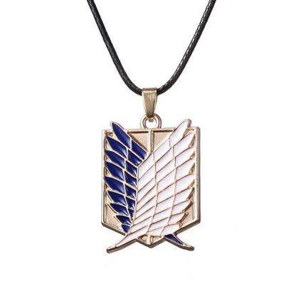Attack on Titan Wings of Freedom Necklace - Alloy Investigator Logo Anime Pendant Jewelry Party Accessory
