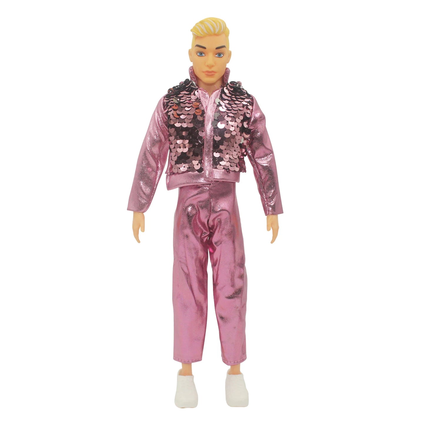 1/6 Boyfriend Doll Clothes Set — High-Quality Sparkling Top & Pants with Wool Hat for Ken Dolls