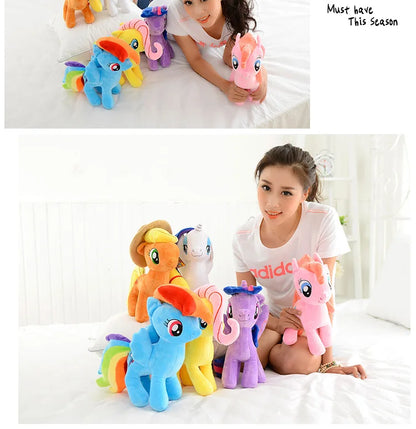 20cm My Little Pony Plush Toy – Twilight Sparkle, Rainbow Dash, Applejack, Rarity, Fluttershy & Pinkie Pie Soft Filled Doll Gift
