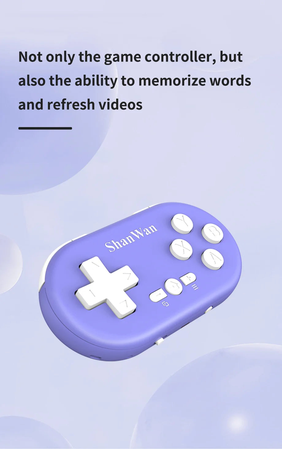 Mini Bluetooth Gamepad Controller – Wireless Gaming Joystick for iPhone, Android, PS4/PS3, Switch, Xbox, PC & TV Mobile Game Pad