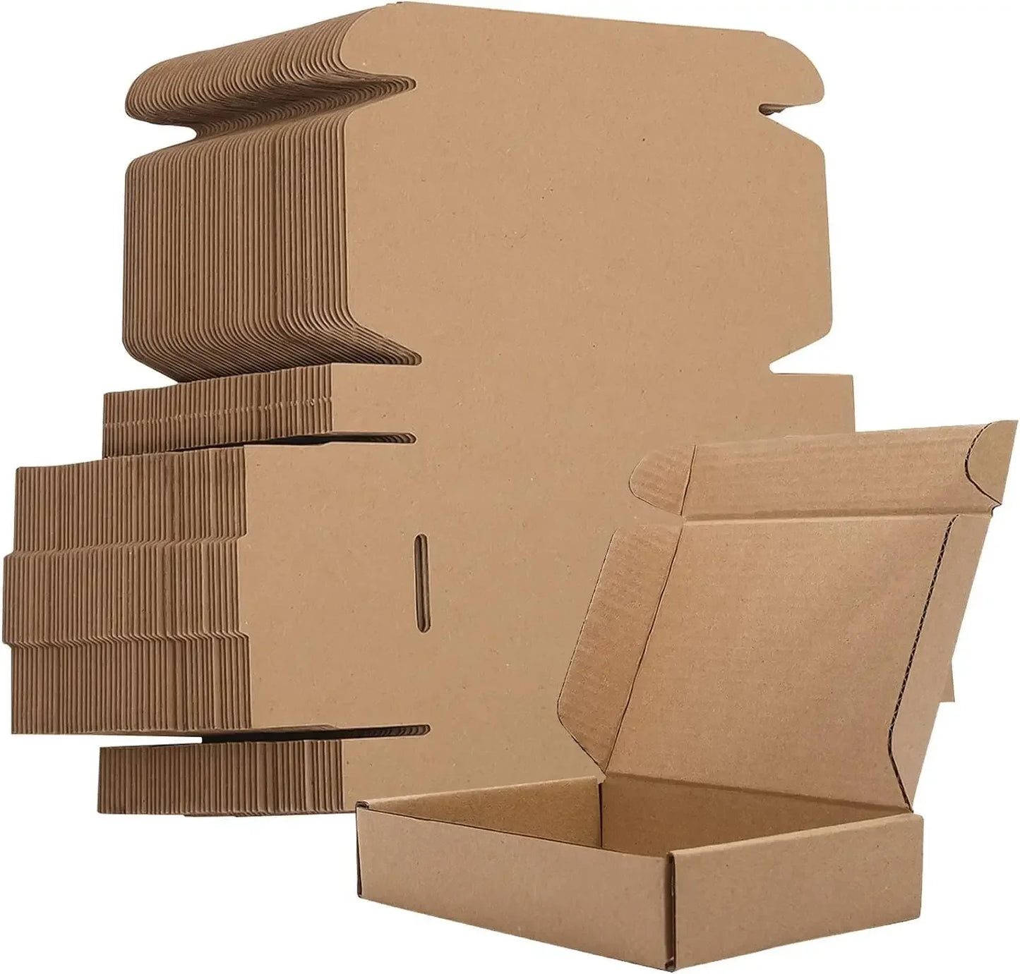 20/10PCS Corrugated Box Mailers – Brown Kraft Cardboard Shipping Boxes for Durable Packaging & Mailing