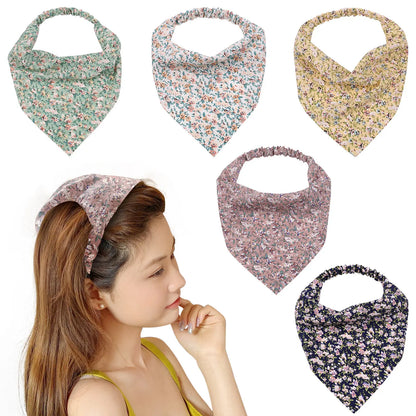 Vintage Boho Suede Headbands for Women – Soft Solid Print Cross Knot Elastic Hairbands & Bandanas for Girls