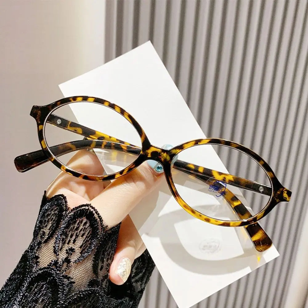 Y2K Retro Oval Frame Glasses for Women - Sweet & Cool Eyewear, Anti-Blue Light Reading & Computer Glasses