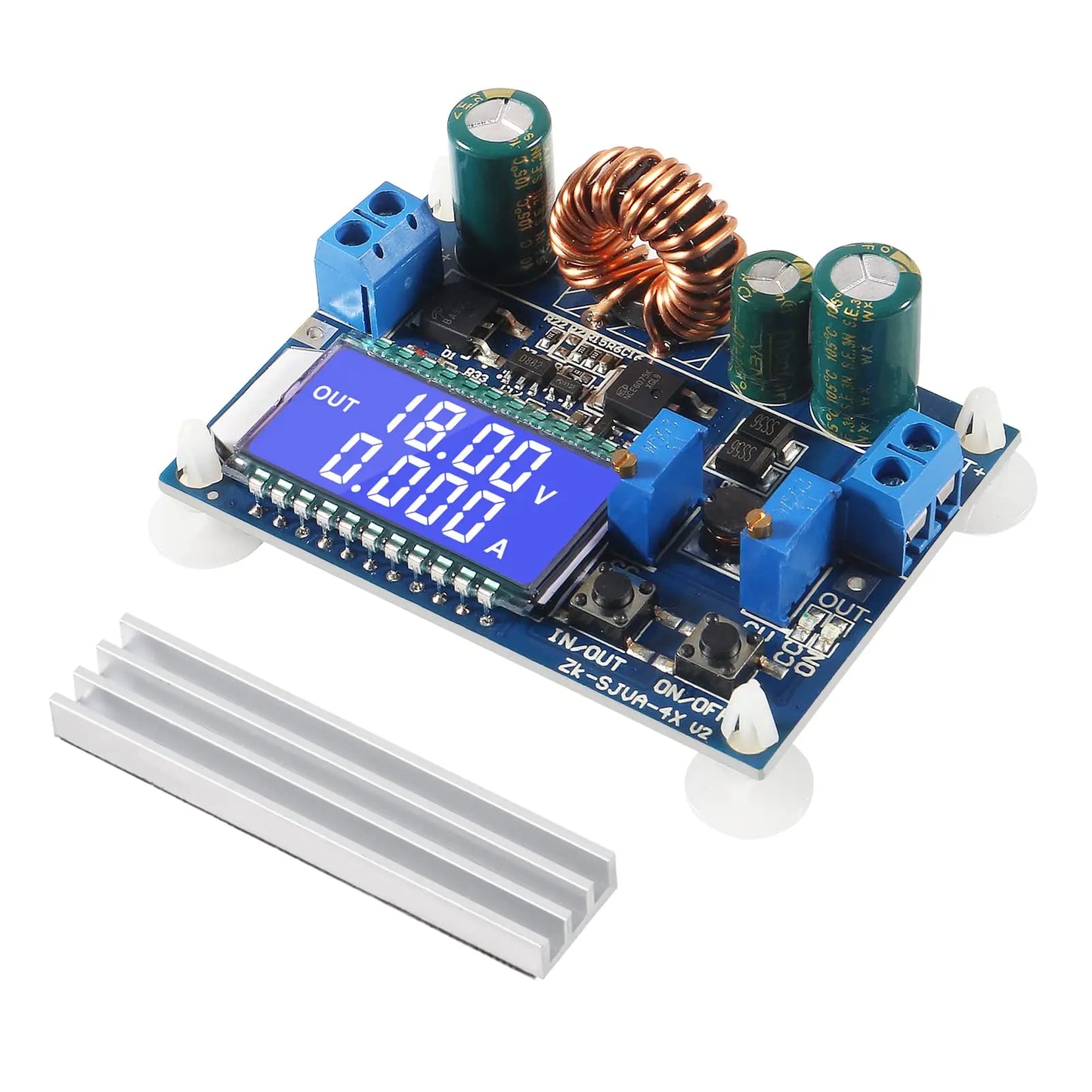 DC-DC Buck Boost Converter Module - Adjustable 5.5-30V Voltage Regulator with LCD Digital Display