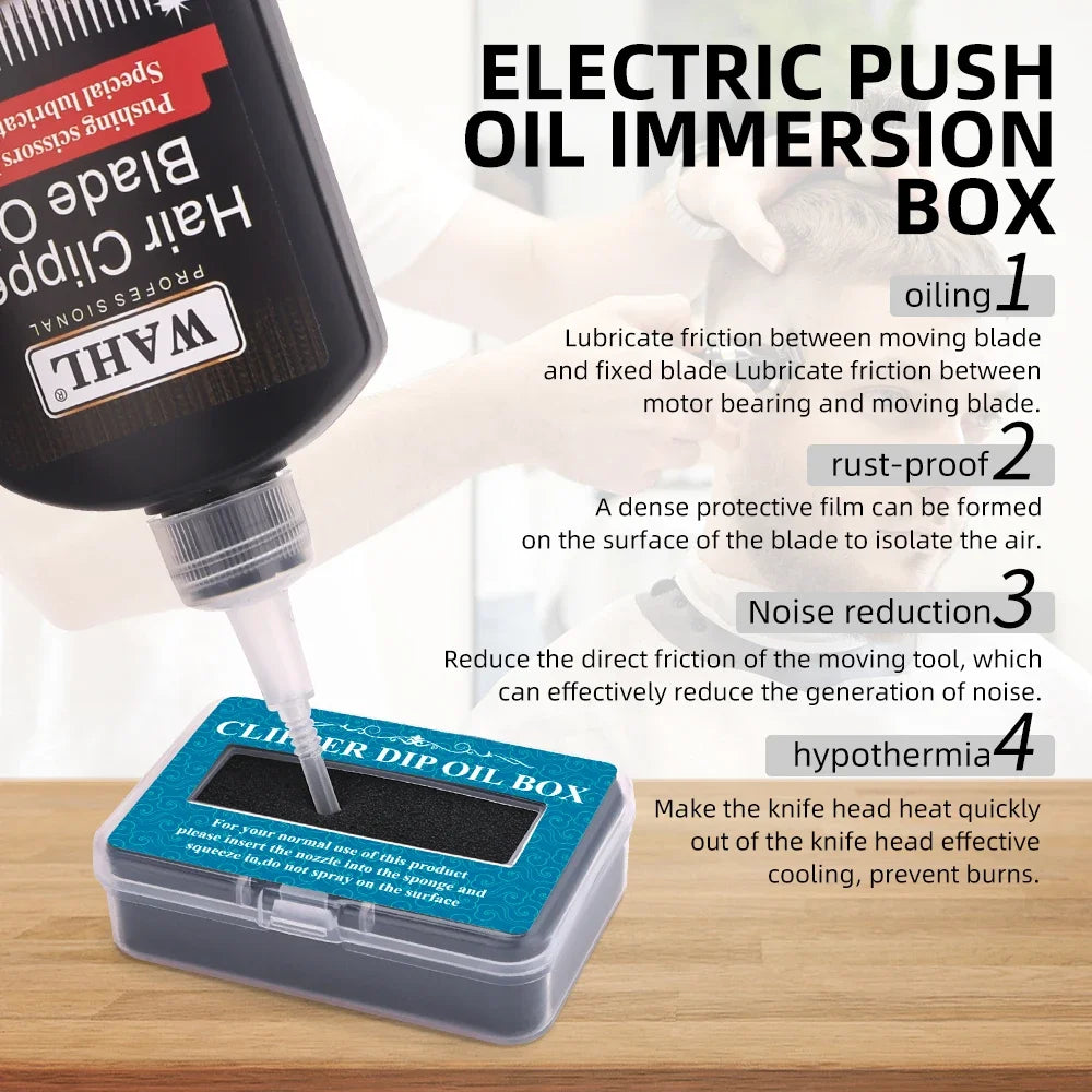 Lubricating Clipper Oil Box – Hair Blade Rust Prevention & Repair, Electric Push Barber Oil Storage Box