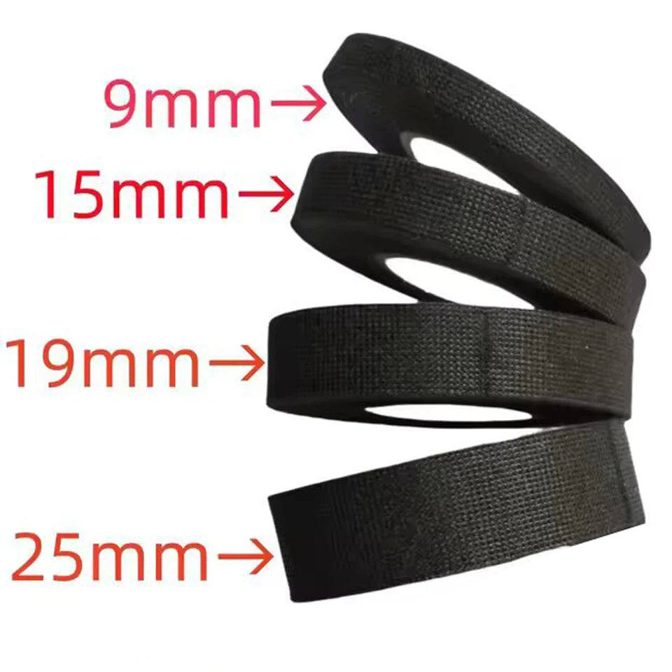 15M Heat-Resistant Flame-Retardant Cloth Tape - Coroplast Adhesive Tape for Car Cable Harness & Wiring Loom Protection