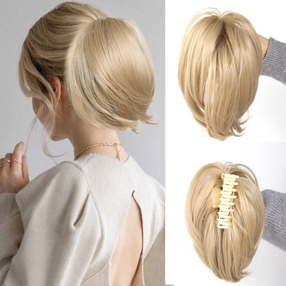 LUPU Synthetic Messy Bun Hair Piece - Clip-In Chignon Ponytail Extension Scrunchie for Women