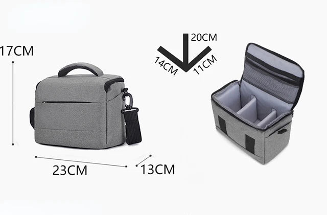 DSLR Camera Shoulder Bag – Portable Nylon Handbag for Sony, Nikon, Canon, Panasonic Equipment, Crossbody Style