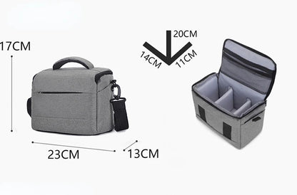 DSLR Camera Shoulder Bag – Portable Nylon Handbag for Sony, Nikon, Canon, Panasonic Equipment, Crossbody Style