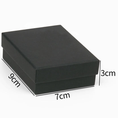 Black Square Jewelry Gift Box Organizer — Display & Packaging for Rings, Earrings, Necklaces, Bracelets, Brooches