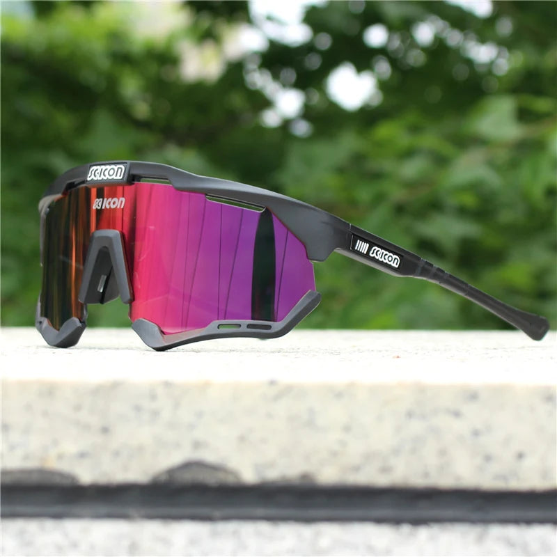 SCICON Cycling Glasses – UV400 Outdoor Sports Sunglasses for Men & Women, MTB & Road Bike Goggles Eyewear