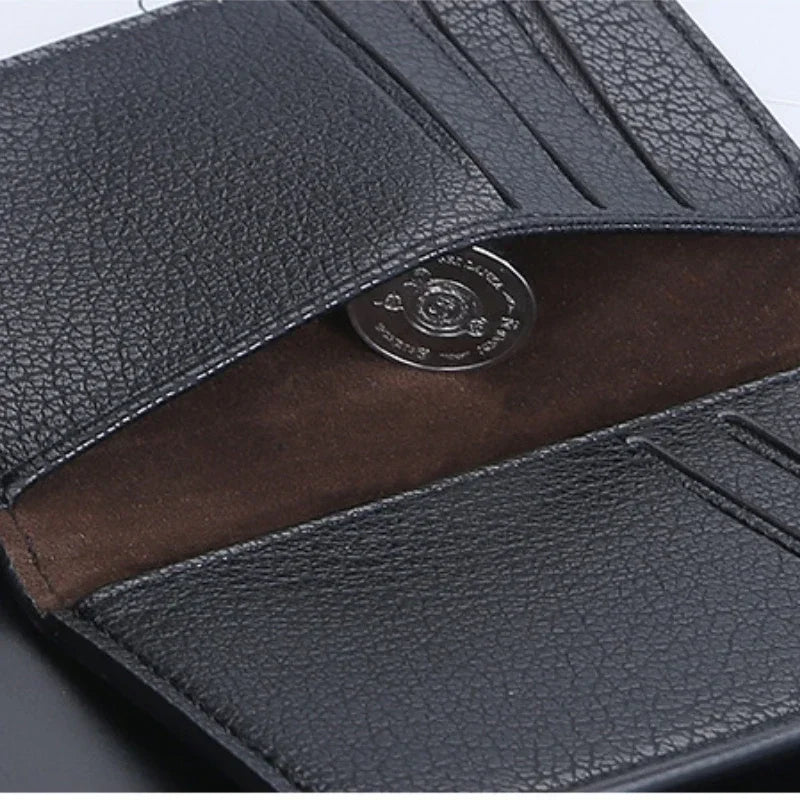 Slim Folding Wallet - Soft Leather Mini Card Holder for Men & Women
