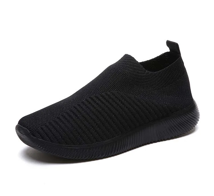 Women’s Fashion Sneakers — Casual Walking Flat Platform Sock-Style Chunky Slip-On Shoes