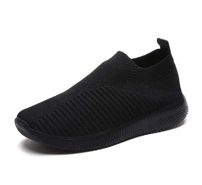 Women’s Fashion Sneakers — Casual Walking Flat Platform Sock-Style Chunky Slip-On Shoes