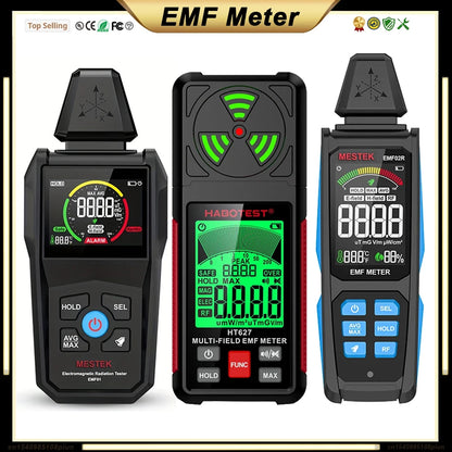 Professional EMF Meter Electromagnetic Field Detector - Portable Radiation Tester with Alarm for Home, Office & Ghost Hunting