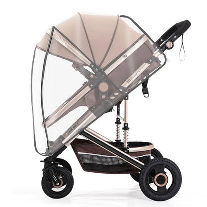 Transparent Universal Stroller Rain Cover - Weather Shield for Baby Car, Wind, Sun, and Rain Protection