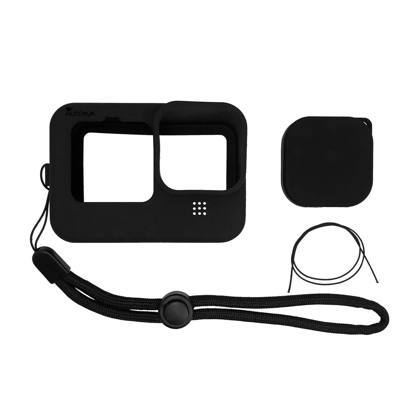 Protective Silicone Case for GoPro Hero 12/11/10/9 Black – Tempered Glass Screen Protector & Lens Cap Cover Accessory