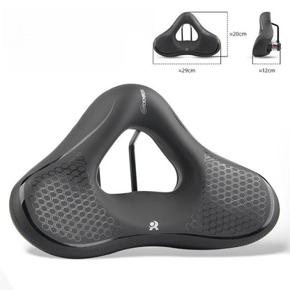 Bicycle Saddle Cushion - Wide Thick Shock-Absorbing Comfortable Seat for MTB, Touring & E-Bikes