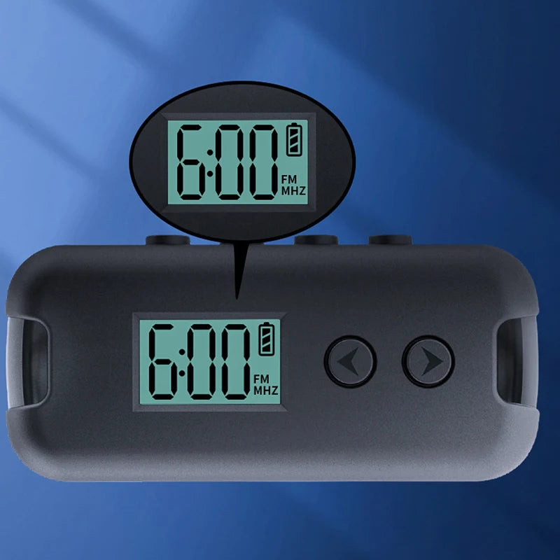 Mini Pocket FM Radio 50–108MHz – Portable Handheld Audio Receiver with LCD Display for Outdoor Sports