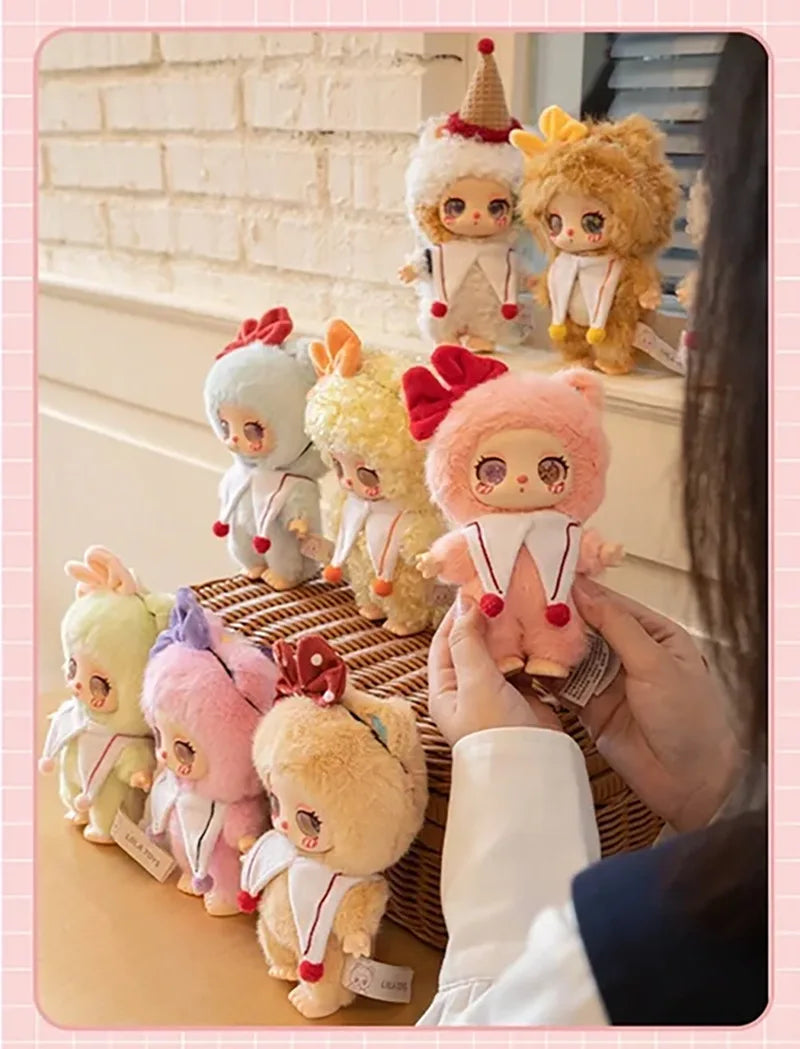 Liila Lucky Cat V3 Series Blind Box Toy – Plush Vinyl Pendant Doll, Kawaii Anime Figure Handbag Charm for Girls Gift