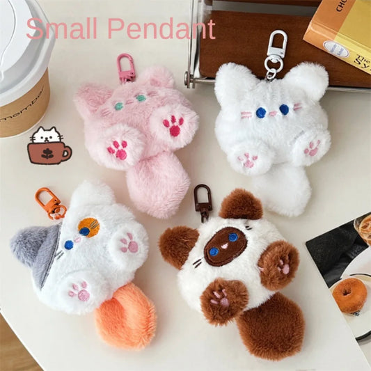 Cute Plush Cat Doll Pendant – Backpack Charm & Couple Bag Keychain Decorative Gift for Girls