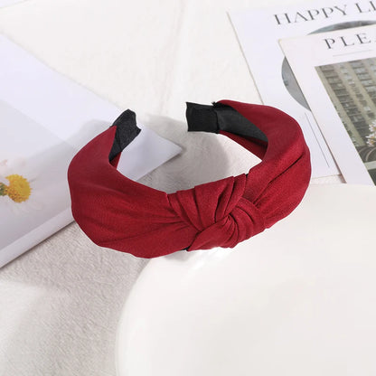 New Knotted Headbands for Women & Girls – Solid Color Hair Bands, Simple Retro Hair Hoop, Makeup Headwear, Hair Accessories