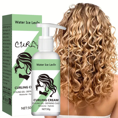 Curly Styling Gel Curling Cream - Keratin & Biotin Curl Defining, Moisturizing & Hydrating Hair Care