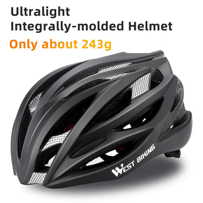 WEST BIKING Ultralight Cycling Helmet - Integrated Molding MTB & Road Bike Helmet for Men & Women