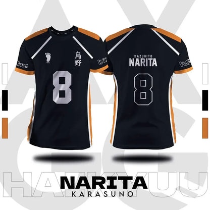 Haikyuu Anime Cosplay Jersey - Fukurodani and Hinata Short-Sleeve T-Shirt for Men and Children